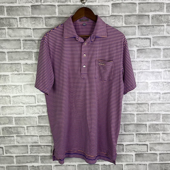 Peter Millar Summer Comfort Desert Mountain Golf Polo Shirt Mens Medium Stretch - Picture 3 of 8